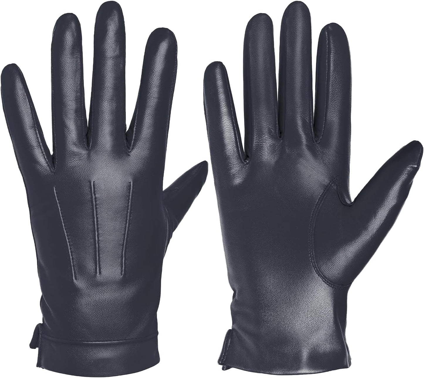 Harssidanzar Warm Touchscreen Leather Gloves