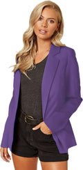 UNIQUE 21 Women's One Button Boyfriend Blazer for Work Casual - Sleek