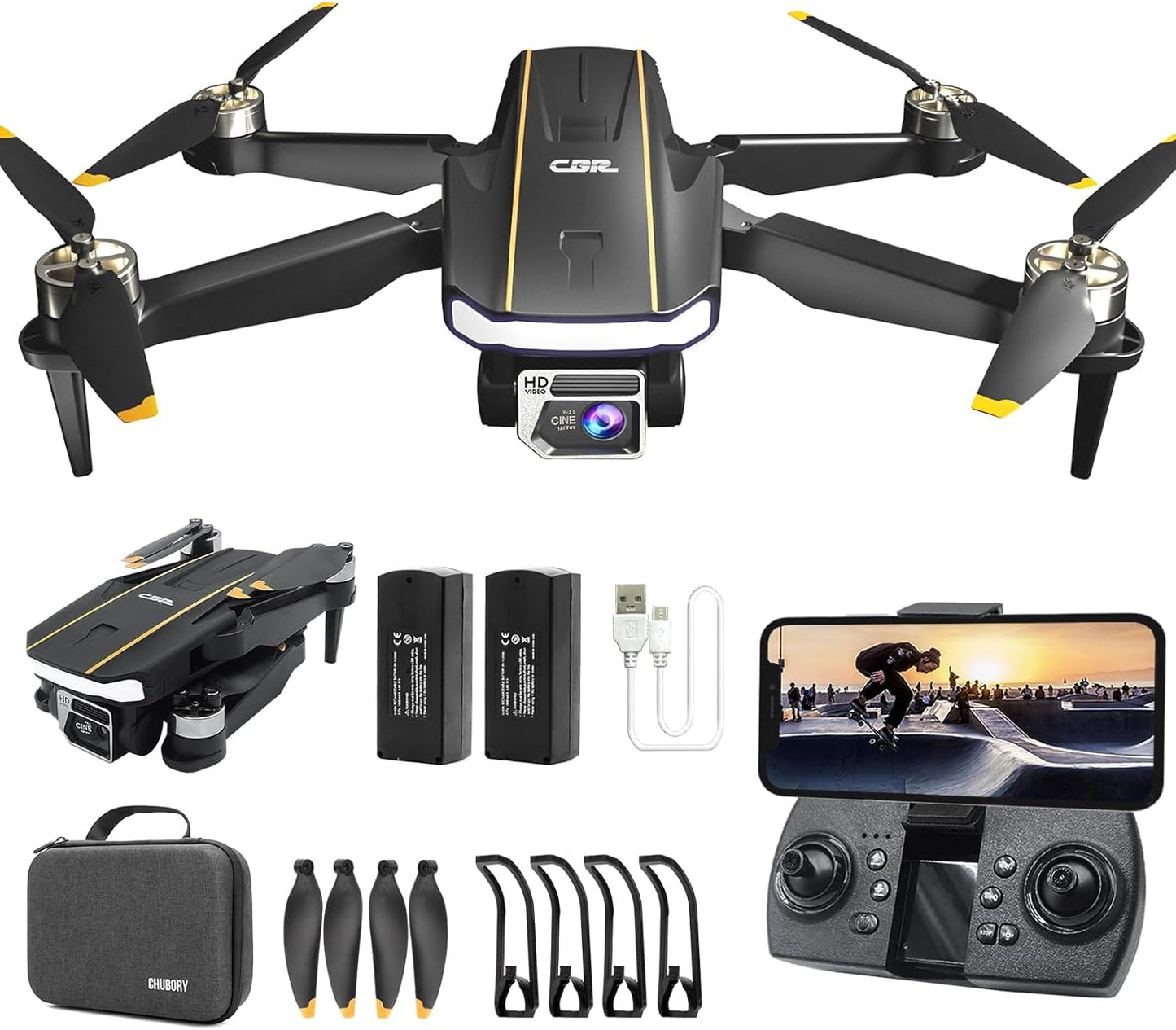 Ultimate Beginner Drone: CHUBORY A68 HD Camera, 2 Batteries
