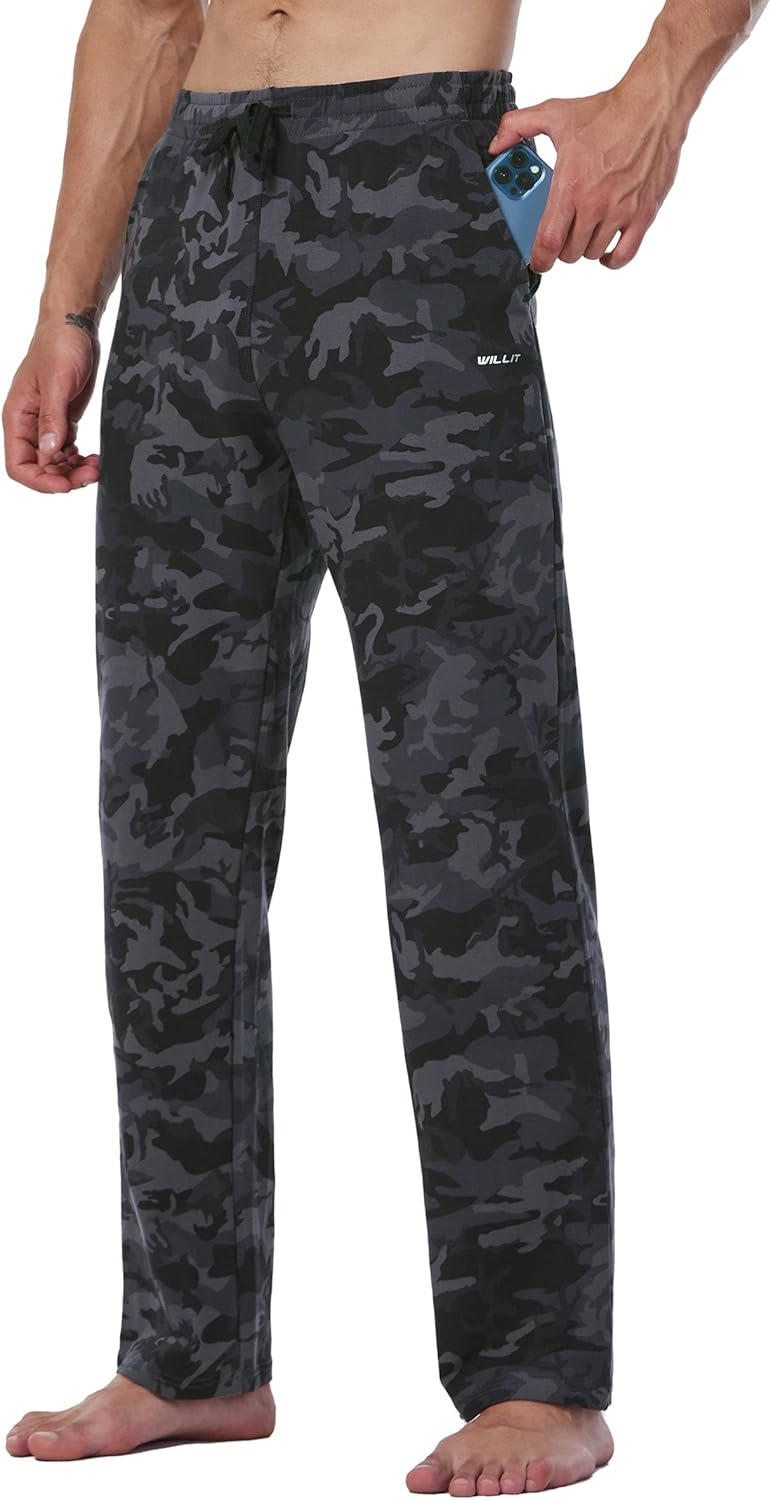 Willit Men's Cotton Yoga Sweatpants for Comfort and Style