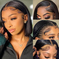 10 in Real Human Hair Bob Wig 13x4 HD Lace Front - Natural Hairline