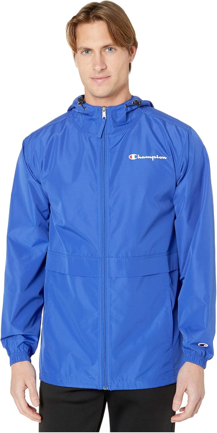 Champion mens Full-Zip Jacket with Scuba-Style Hood and Pocket