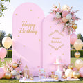 Pale Pink Arch Backdrop Cover Set of 2 - Stretchy Spandex Covers