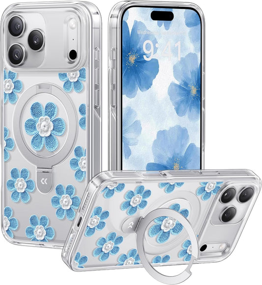CASEKOO Floral Series iPhone 17 Pro Max Case with Stand