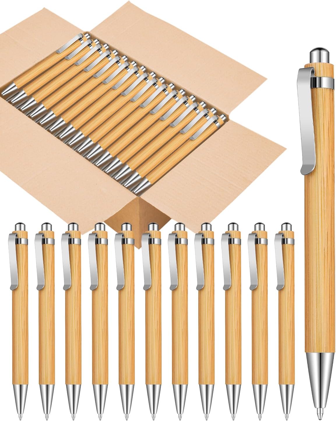 250pcs Bamboo Pens Bulk for Customizable Gifts and Events