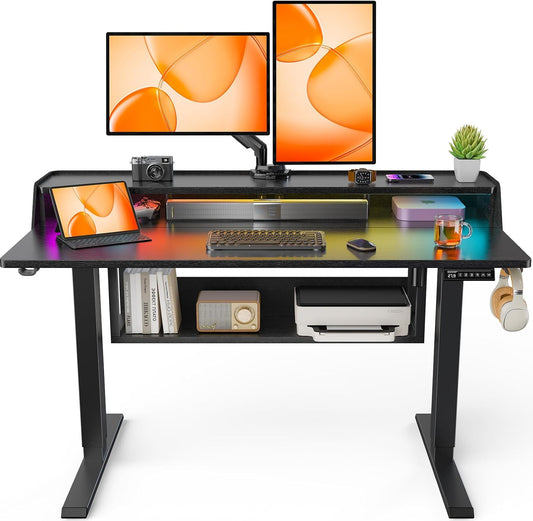 ErGear Electric Height Adjustable Standing Desk with RGB Lighting