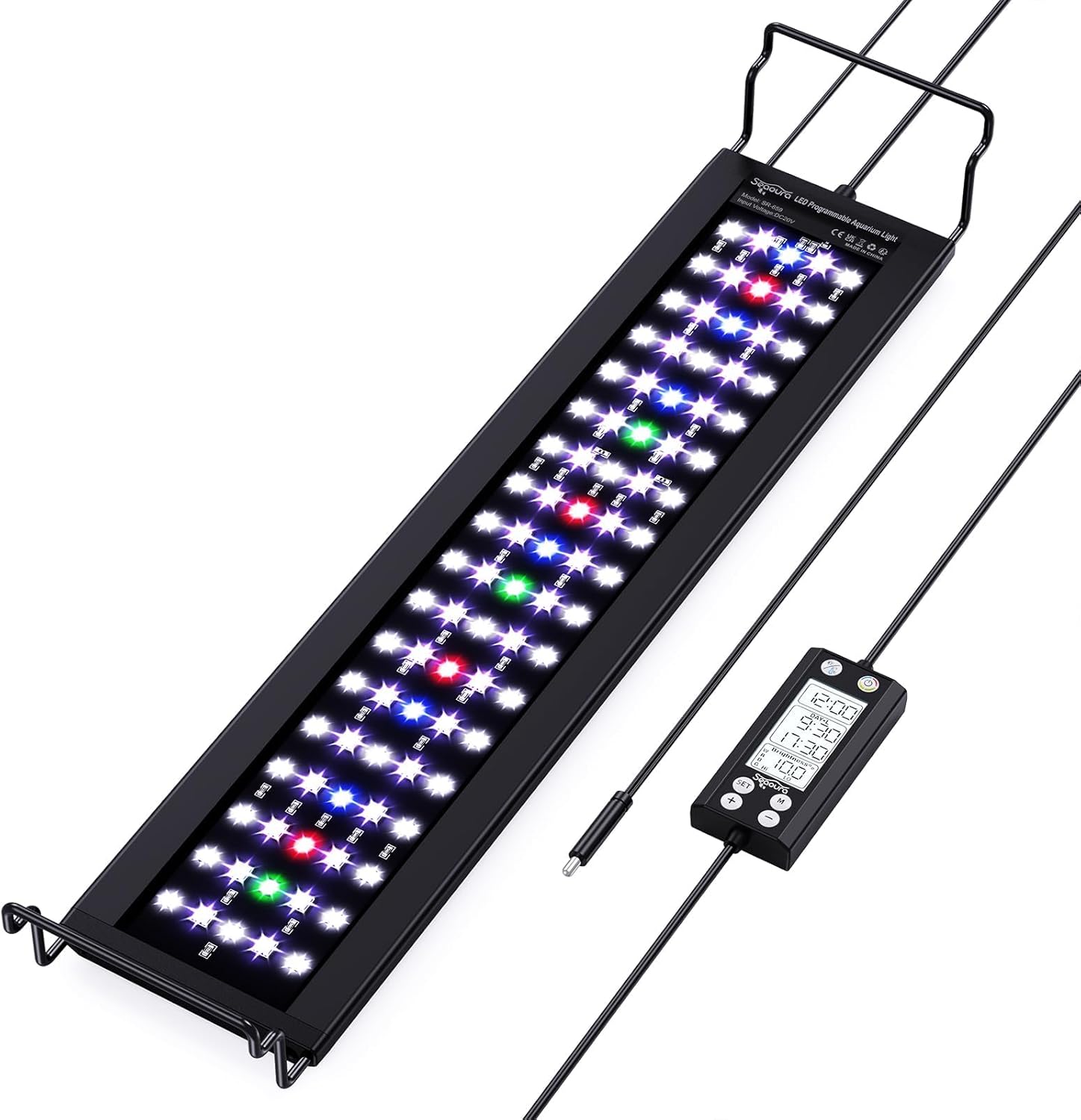 Aquarium Plant Growth Light with Temperature Monitor for Fish
