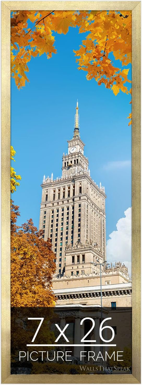 7x26 Gold Picture Frame for Puzzles Posters Photos Artwork