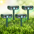 Solar Ultrasonic Animal Repellent 4 Pack - Motion Sensor Garden