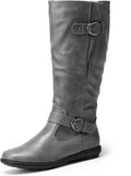 Wide Calf Knee High Boots for Women - Faux Fur Lined Winter Comfort
