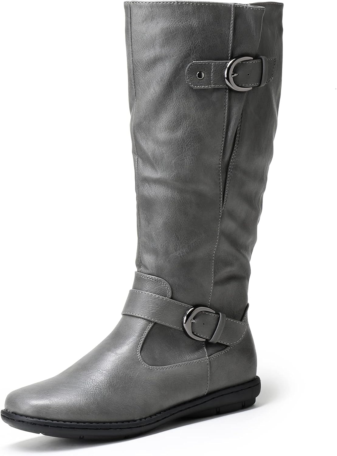 Wide Calf Knee High Boots with Faux Fur Lining for Comfort