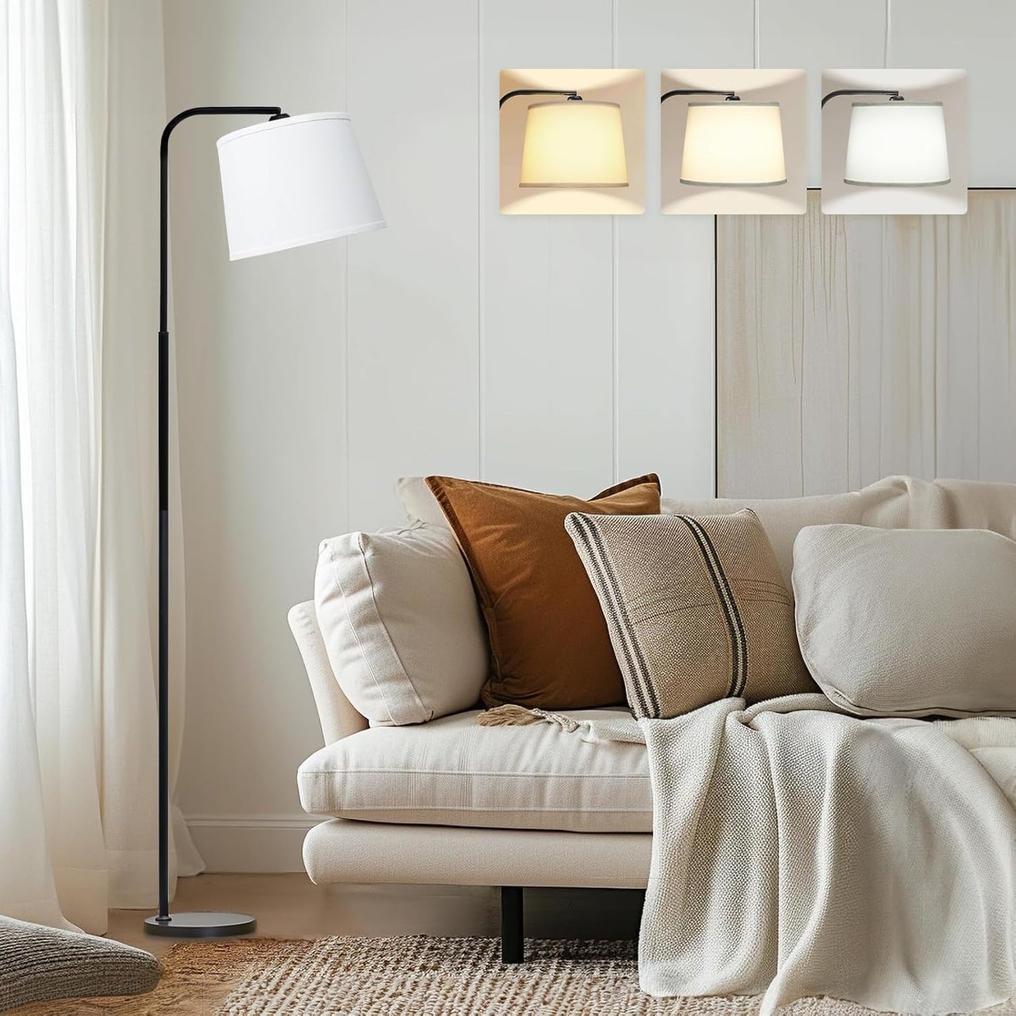 AKASUKI Floor Lamp with 3 Color Temperatures for Any Room