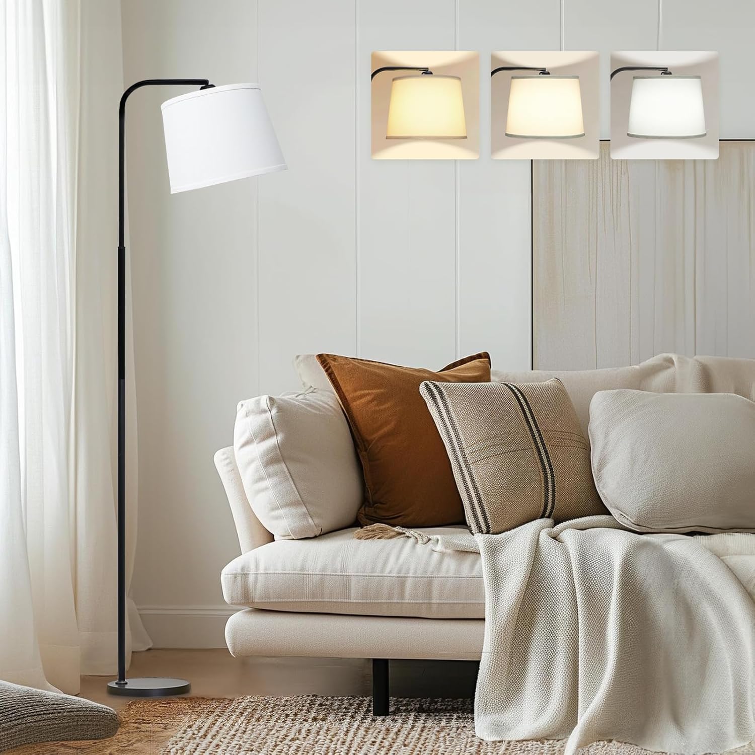 AKASUKI Floor Lamp with 3 Color Temperatures for Any Room