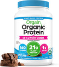 Orgain Organic Vegan Protein + 50 Superfoods Creamy Chocolate Fudge