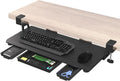 Keyboard Tray Under Desk Slide Out with Drawer 27x11.8 in - Space