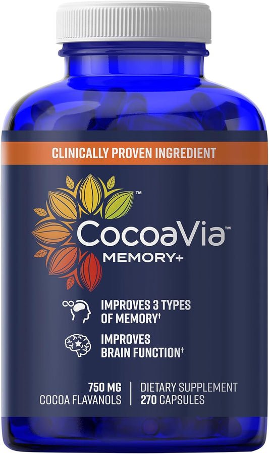 CocoaVia Memory+ Brain Supplement for Enhanced Memory & Recall