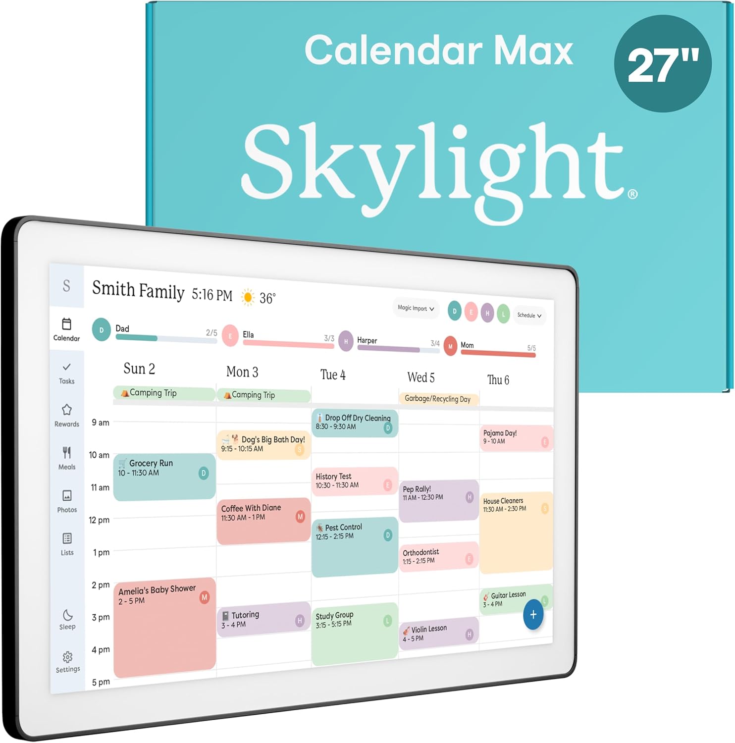 Skylight Calendar Max 27-Inch Smart Digital Family Organizer