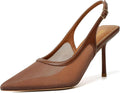 Brown Slingback Pumps for Women - RIBONGZ Sexy Pointy High Heels