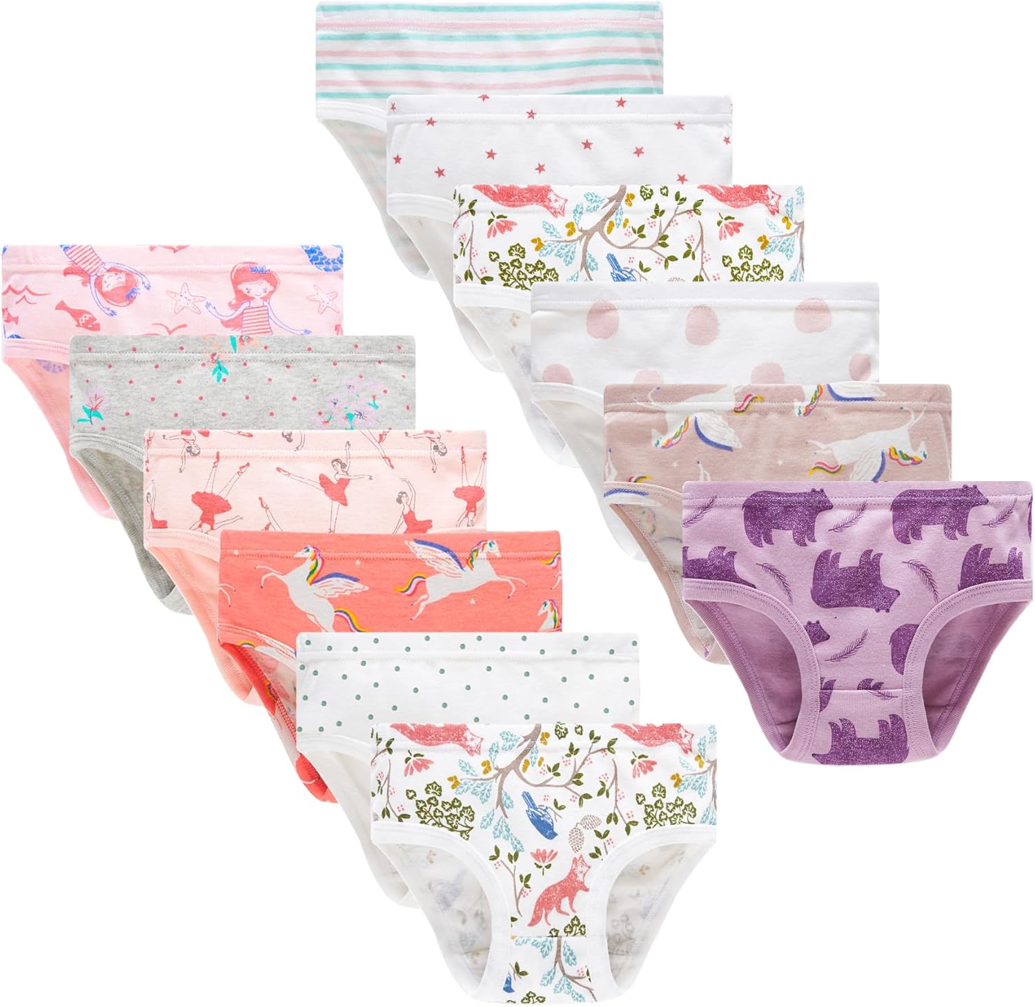 Barara King Little Girls' Soft Cotton Underwear for Comfort