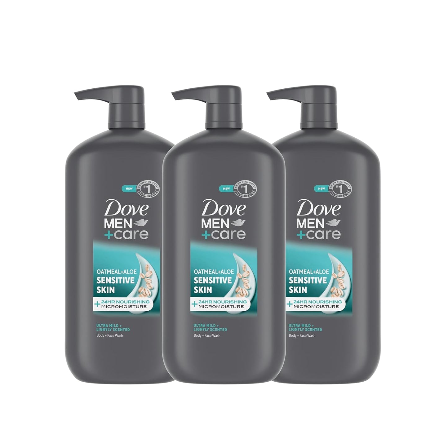 DOVE MEN + CARE Body & Face Wash for Sensitive Skin 3 Count