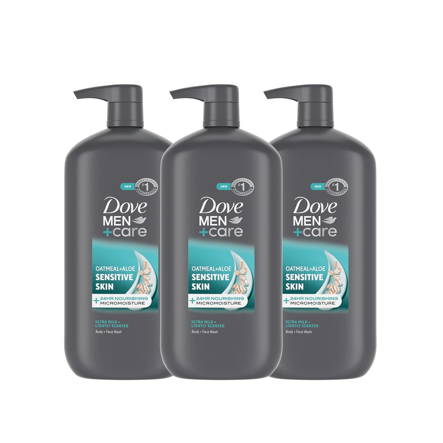 DOVE MEN + CARE Body & Face Wash for Sensitive Skin 3 Count