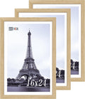 VCK 16x24 Oak Wood Frame for Poster & Picture - Natural Oak 3 Pack