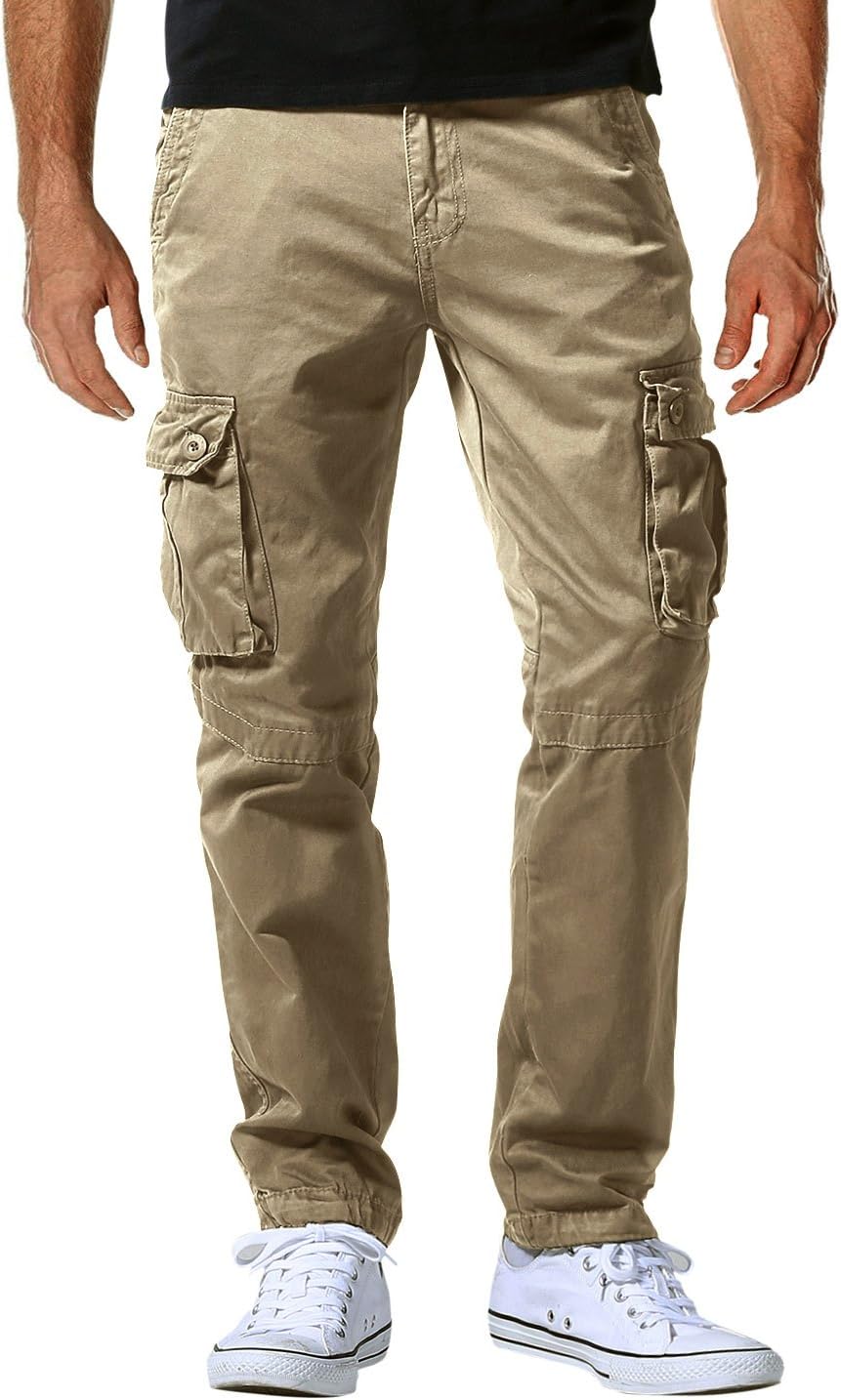 Match Men's Casual Wild Cargo Pants for Outdoor Work Wear