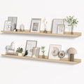 Floating Shelves for Wall 55 in Picture Ledge Set of 2 - Solid Wood