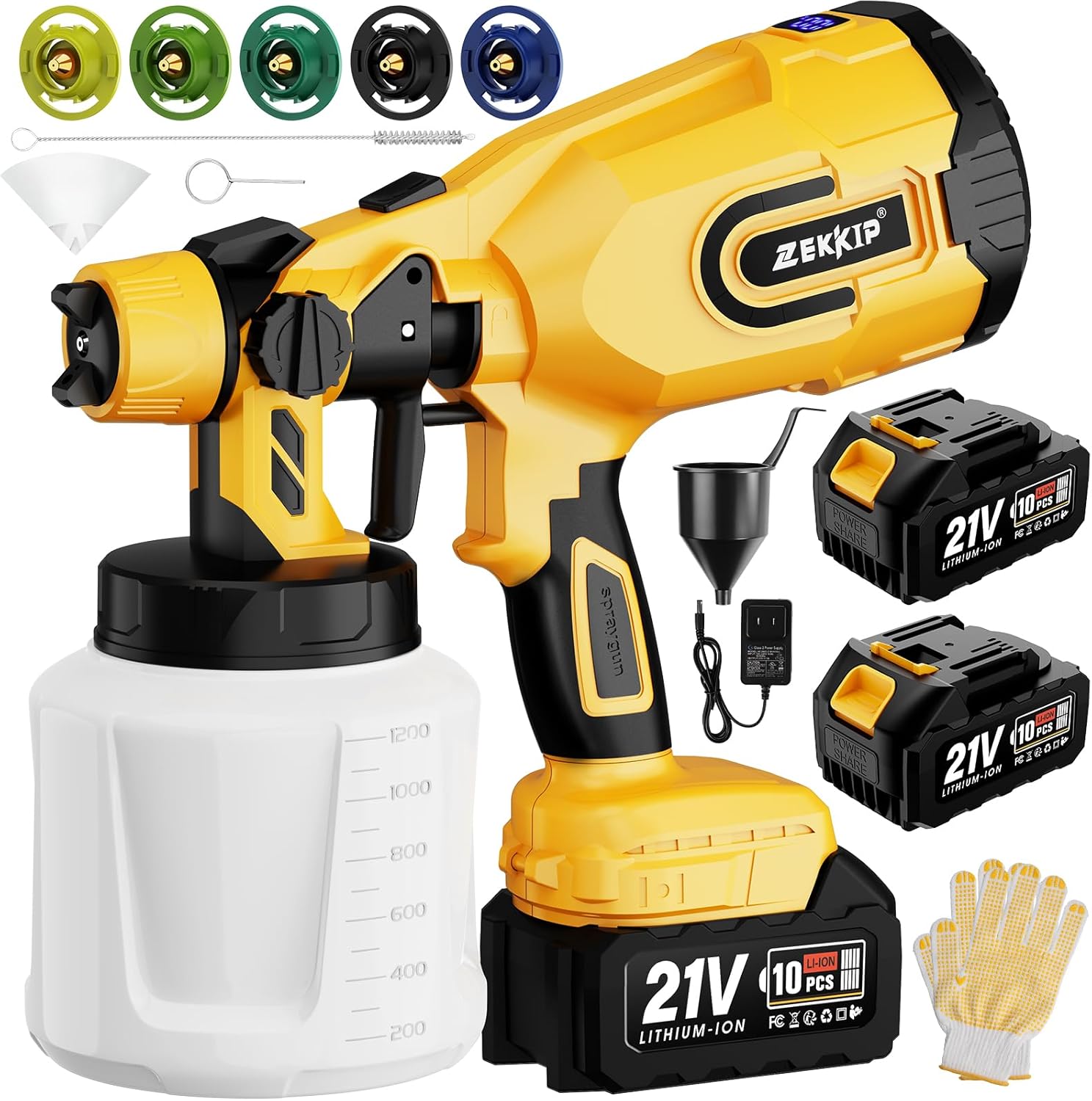 Cordless Paint Sprayer Gun with Battery for Easy Home Painting