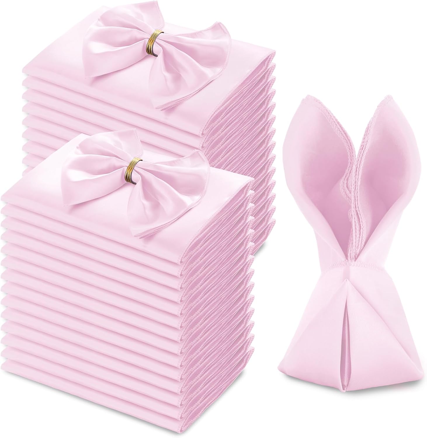 Light Pink Satin Napkins 20 x 20 in for Elegant Dining Events