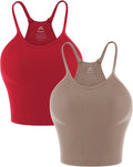 Free to Be Tank Crop Ribbed Racerback Tank Top - Comfortable Fit