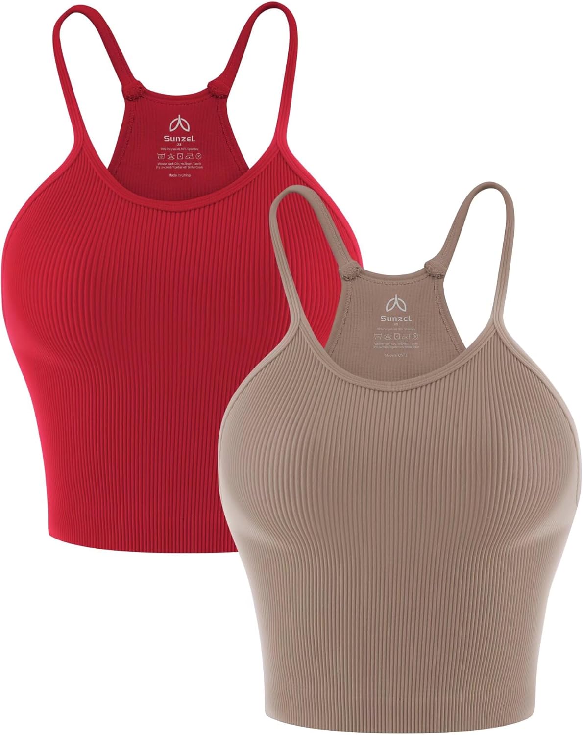 Sunzel Free to Be Tank - Seamless Racerback Cropped Camisole