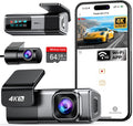 Navycrest 4K Dash Cam Front and Rear with 64GB Card and WiFi