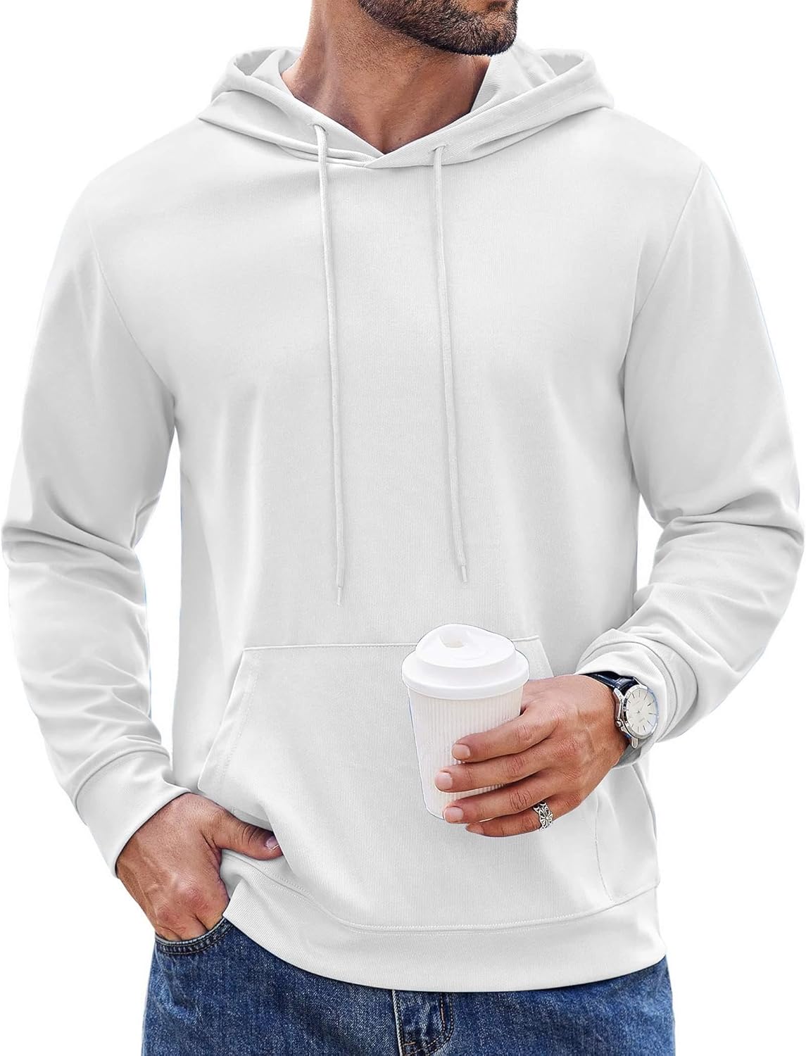 COOFANDY Men's Fashion Hoodie with Kanga Pocket