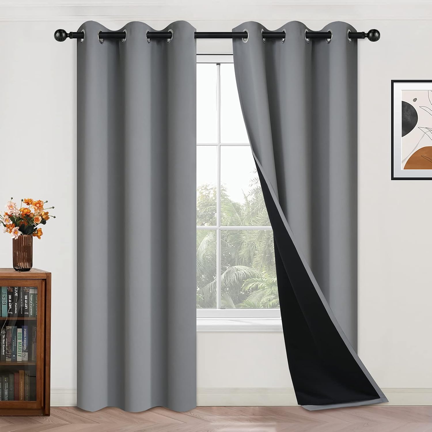 Yakamok 84 Inch Length Blackout Curtains for Bedroom