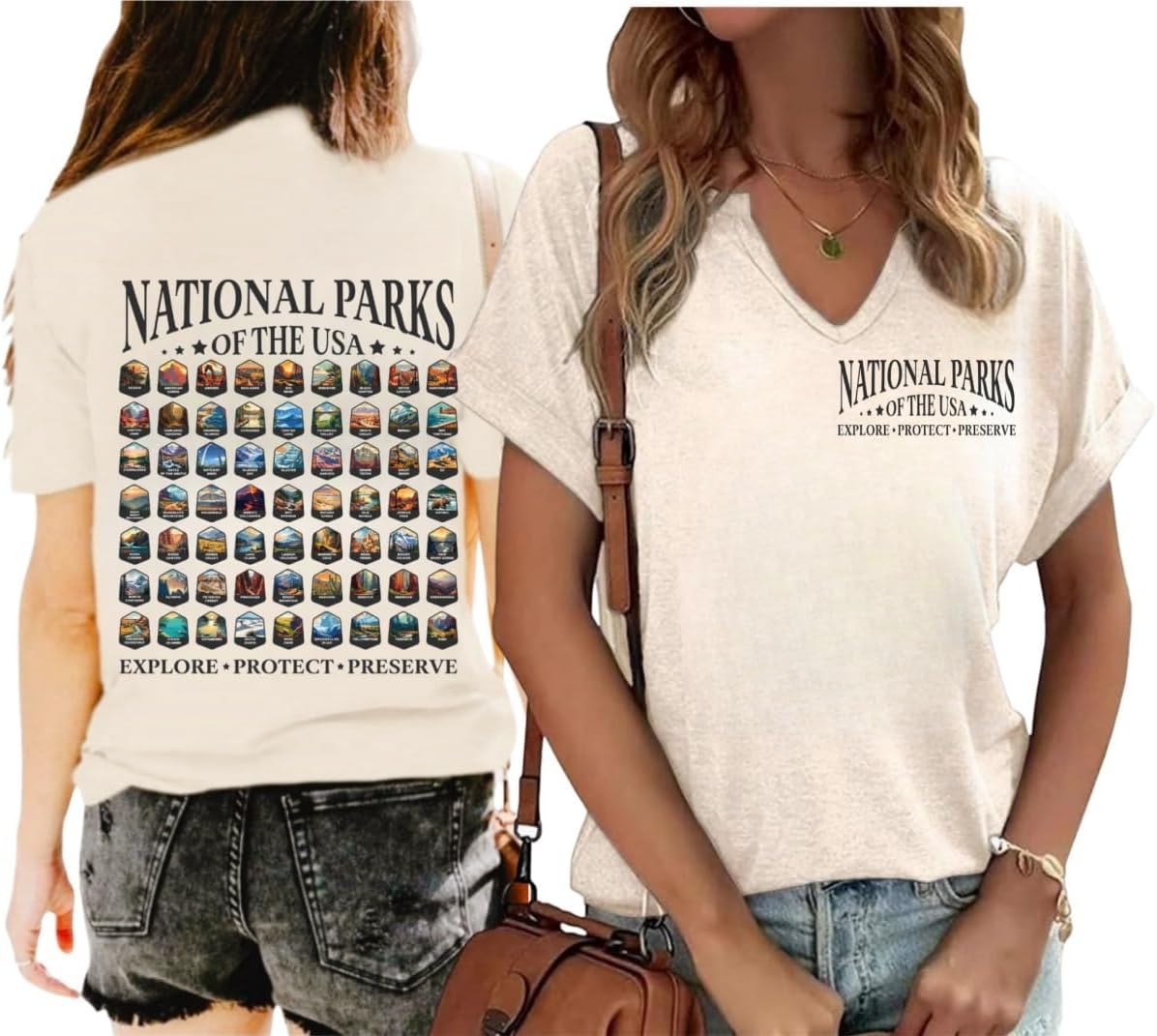 Women's Adventure Tee: US National Parks Graphic Shirt