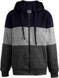 Facitisu Flannel Hoodies for Men Sherpa Lined Heavy Fleece Plaid Coats