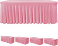 Spandex Table Skirts for Rectangle Tables 4 Ft - Wrinkle-Resistant