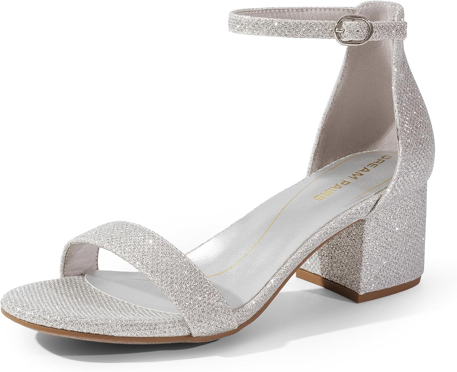 DREAM PAIRS Womens Low-Chunk Low Heel Pump Sandal for Comfort