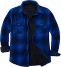 ThCreasa Mens Sherpa Fleece Lined Flannel Shirt Jacket - Warm Layering
