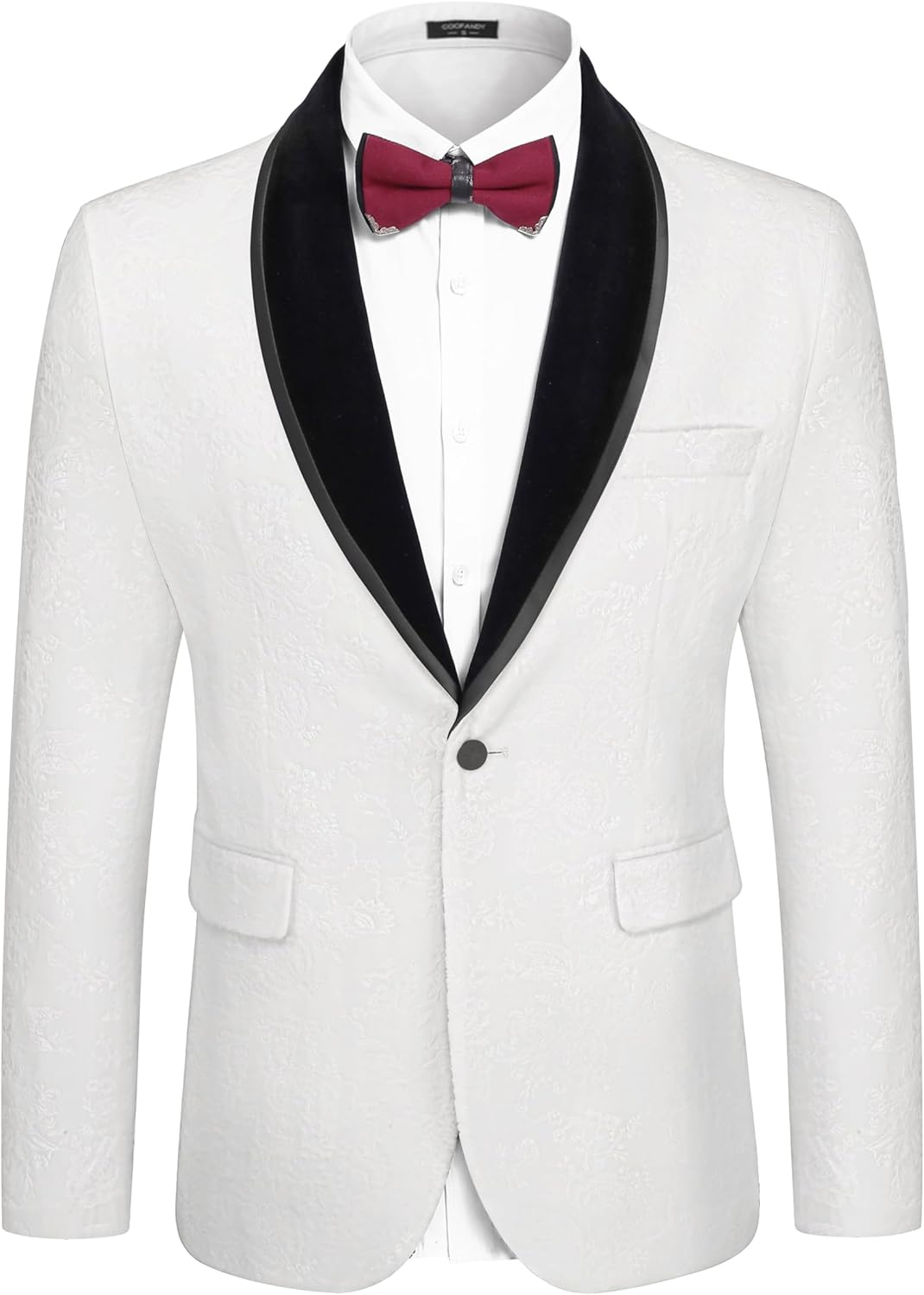 Stylish COOFANDY Men's Velvet Tuxedo Blazer for Any Occasion