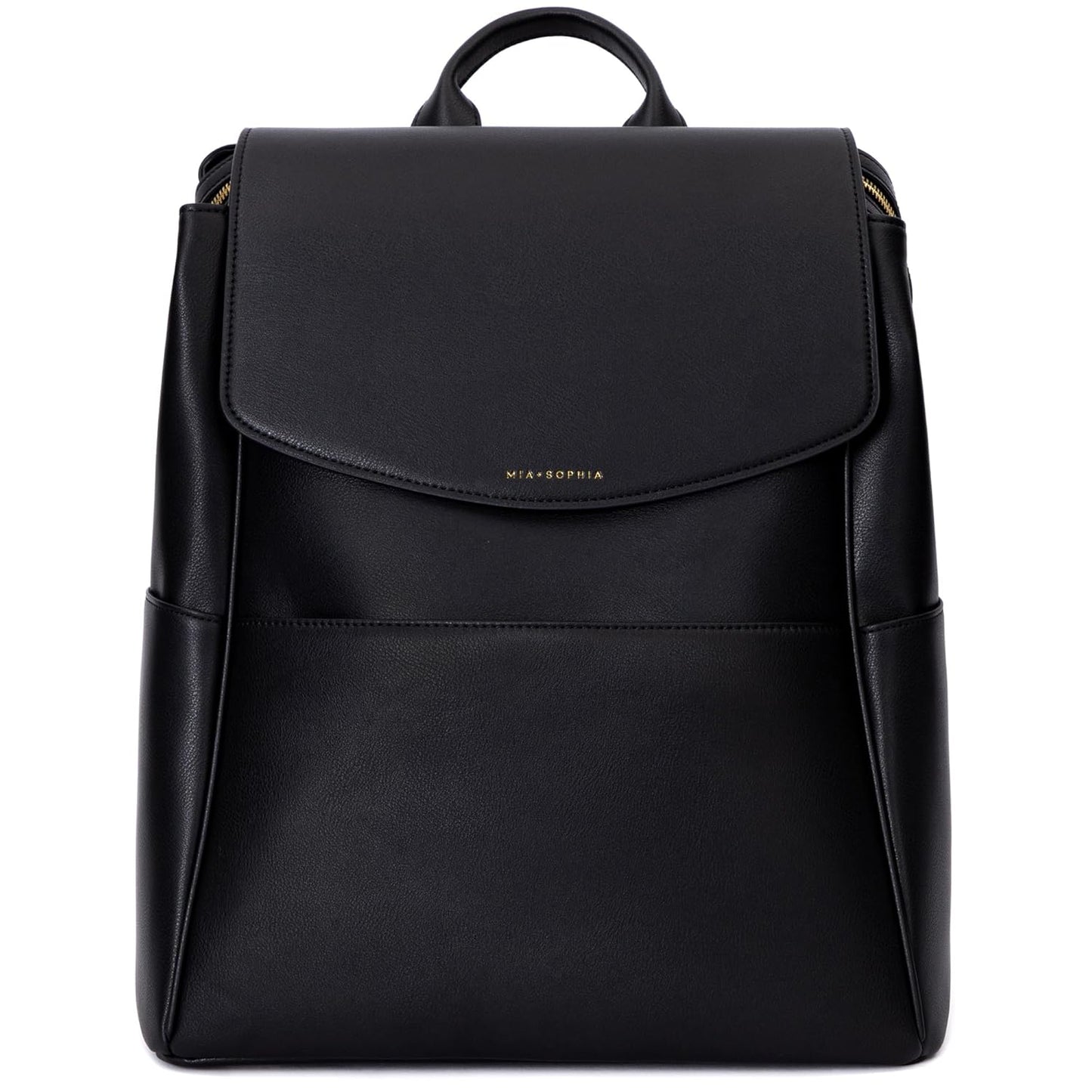 MIA + SOPHIA Leather Diaper Bag Backpack with USB Charging Port