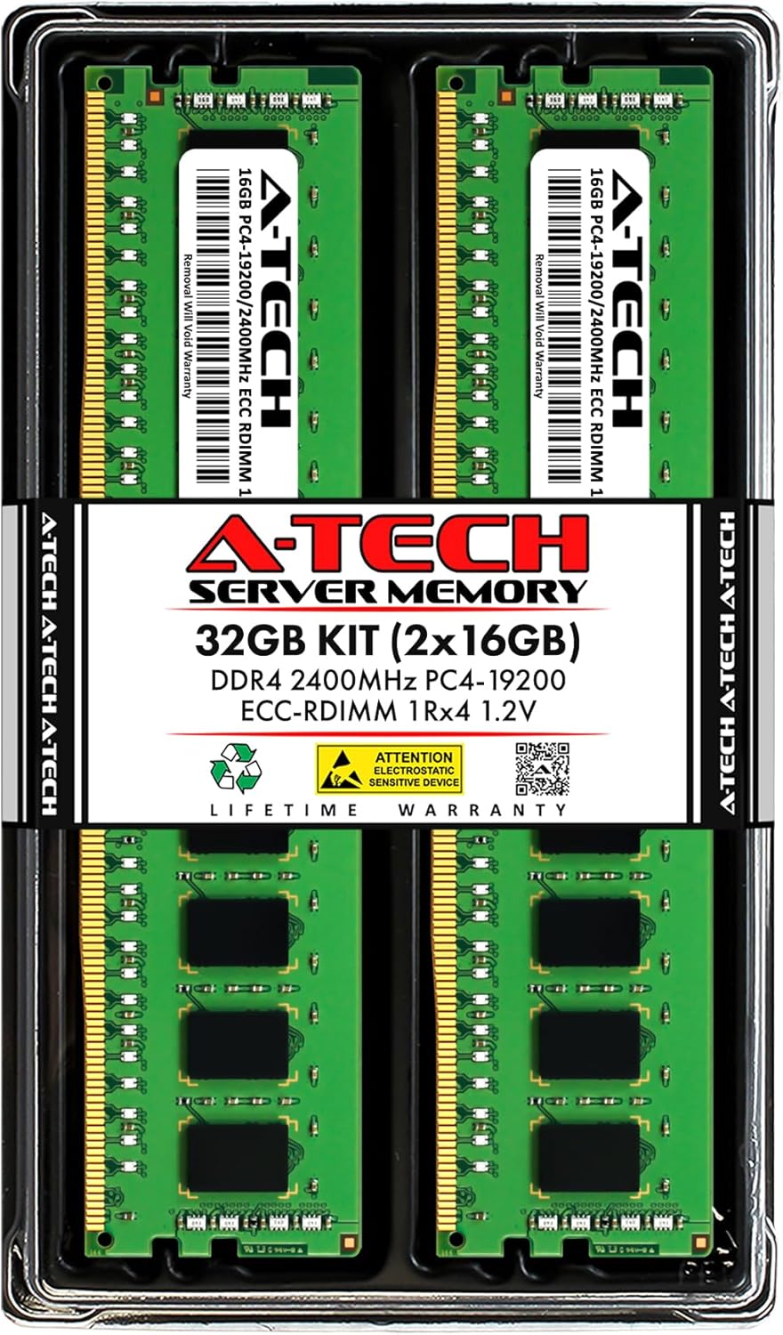 A-Tech 32GB DDR4 2400MHz ECC RDIMM Memory Upgrade for Servers