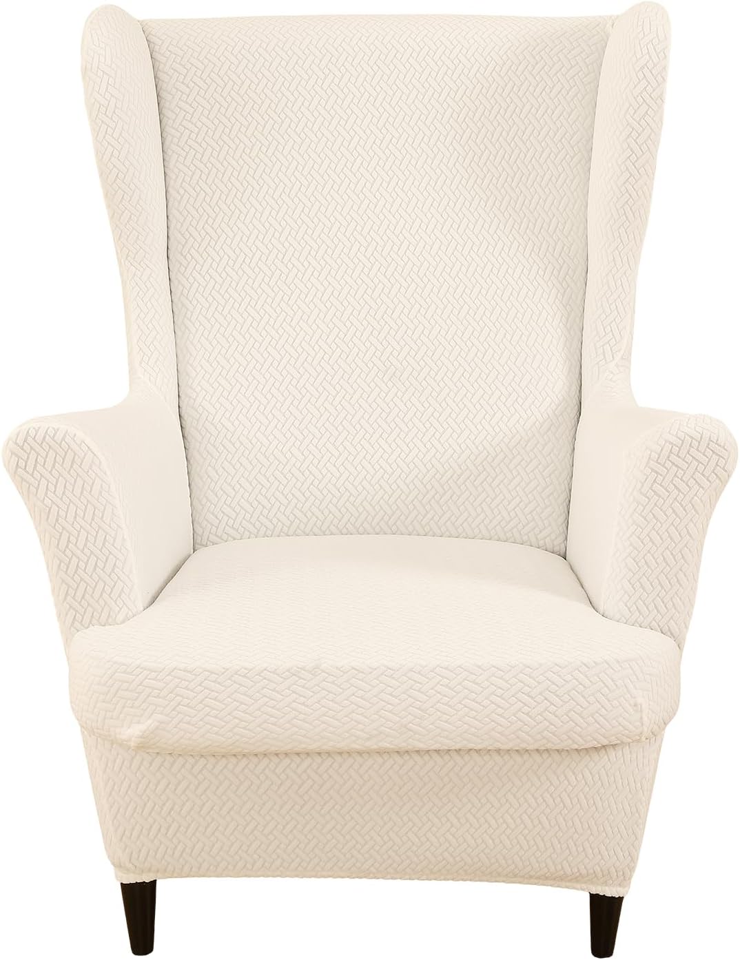 CRFATOP Jacquard Wing Chair Slipcovers for Stylish Protection
