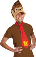 Donkey Kong Costume Kit - Plush Headpiece with Signature Tie