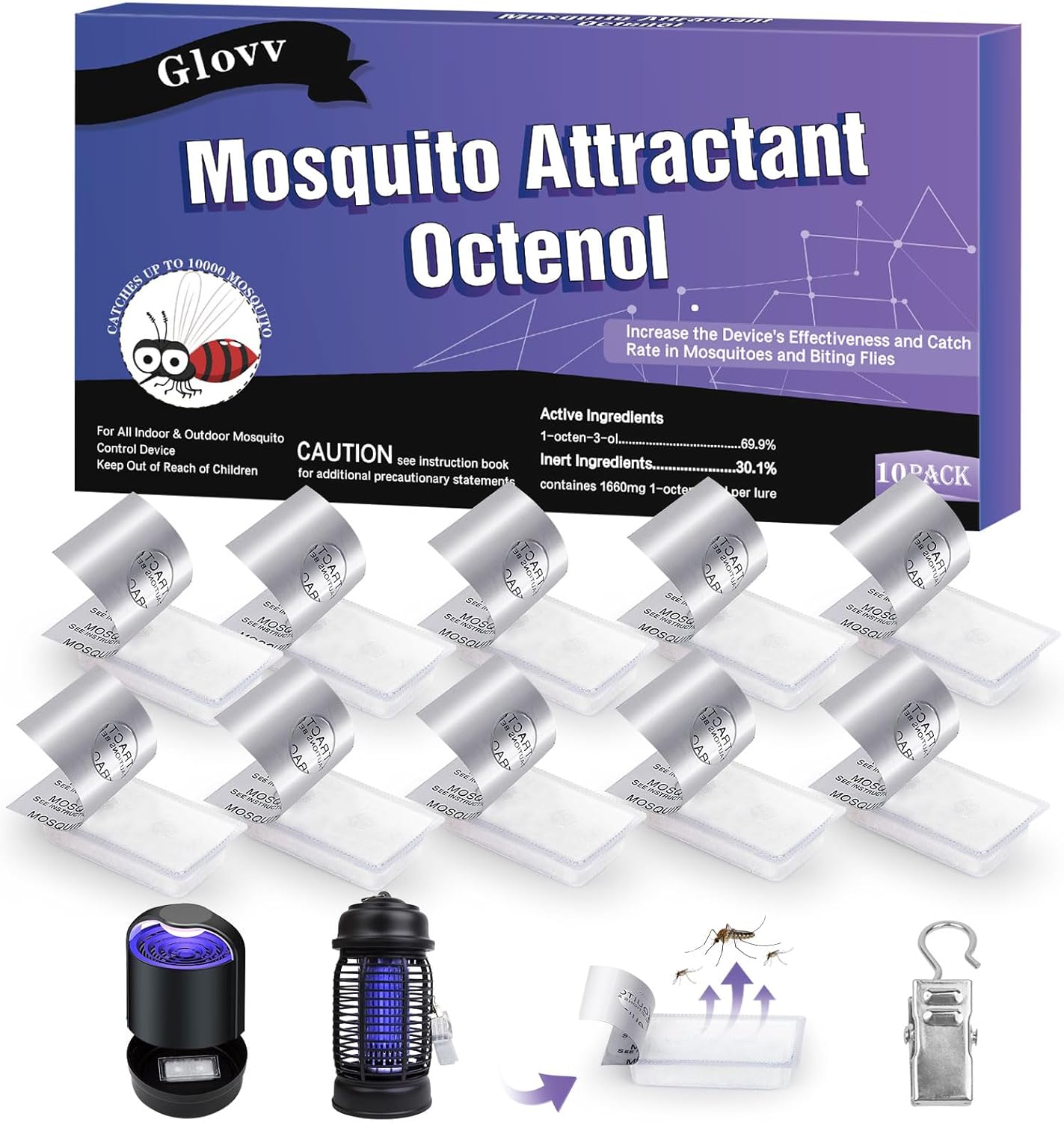 10 Pack Mosquito Attractant Bait Refill for Effective Traps