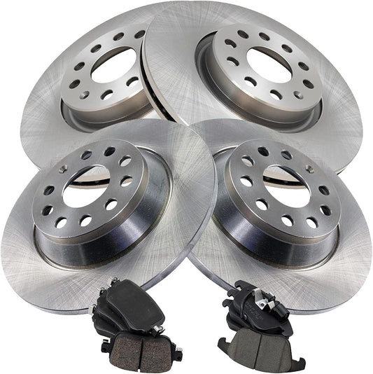 TRQ Brake Pad & Rotor Kit for 2016-2018 Audi Q3 Quattro