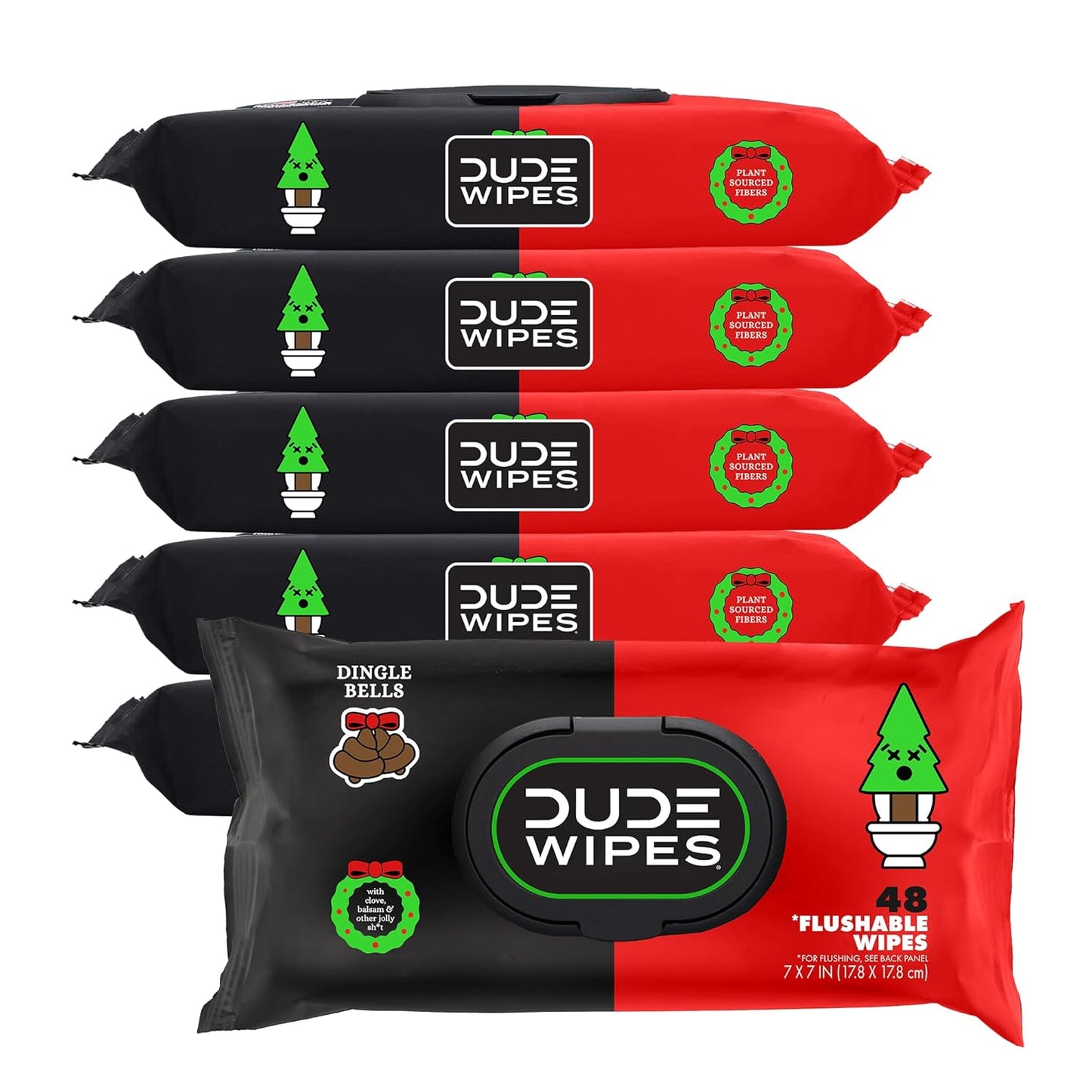 Dude Wipes - Jolly Flushable Wipes - 6 Pack