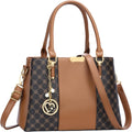 KKXIU 3 Zippered Compartments Handbag for Women - Spacious PU Satchel