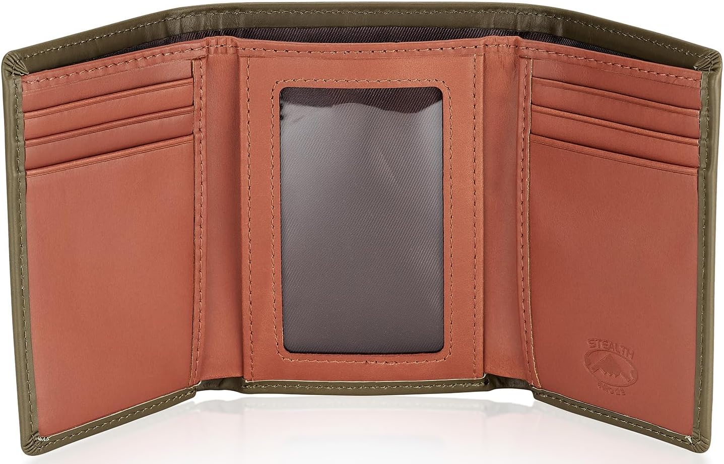 Stealth Mode Trifold Leather Wallet with RFID Blocking Features